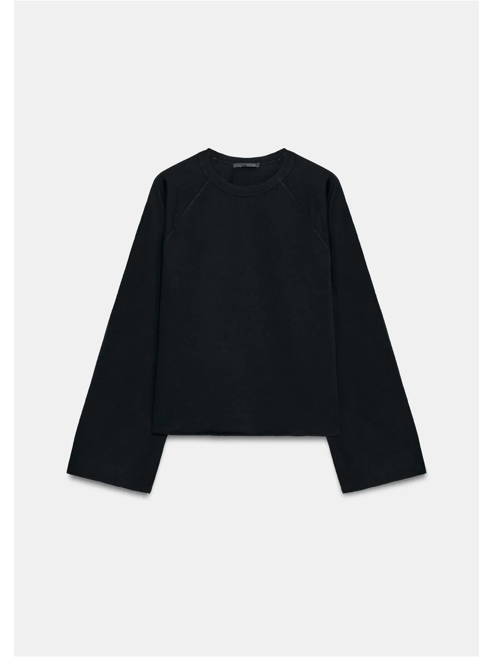 100% Cotton Minimal Longsleeve & Shorts Bermuda Set (Margot Robbie Inspo) Black - Picture 3 of 4